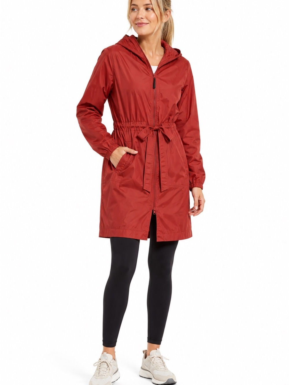 A New Day Women's Rain Anorak Jacket M Colorado Rust